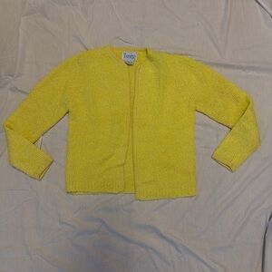 Vintage 60’s wool blend Yellow Knit Cardigan
